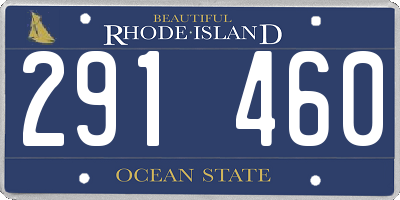 RI license plate 291460