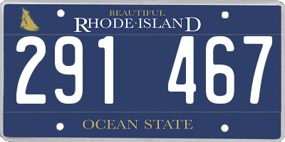 RI license plate 291467