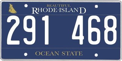RI license plate 291468