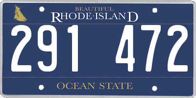 RI license plate 291472