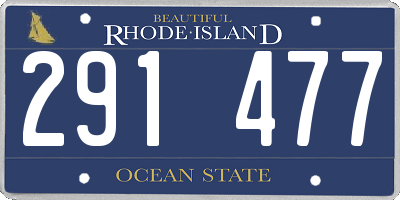 RI license plate 291477