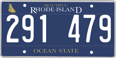 RI license plate 291479