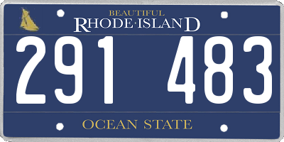 RI license plate 291483