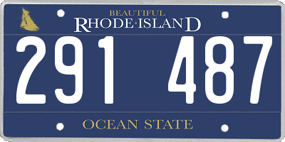 RI license plate 291487