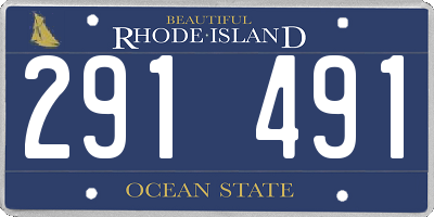 RI license plate 291491