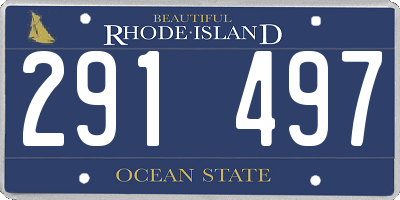 RI license plate 291497