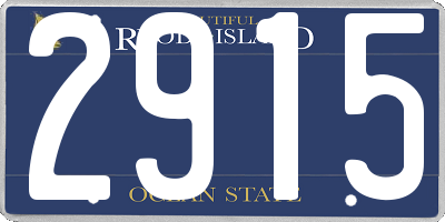 RI license plate 2915