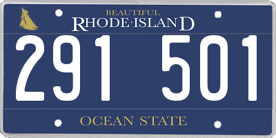 RI license plate 291501