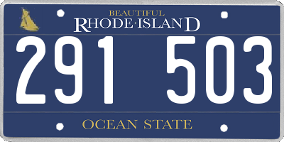 RI license plate 291503