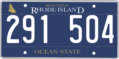 RI license plate 291504