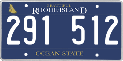 RI license plate 291512