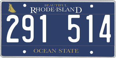 RI license plate 291514
