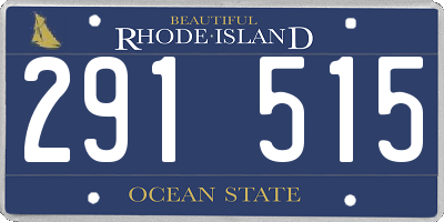 RI license plate 291515