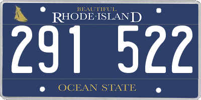 RI license plate 291522