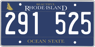 RI license plate 291525