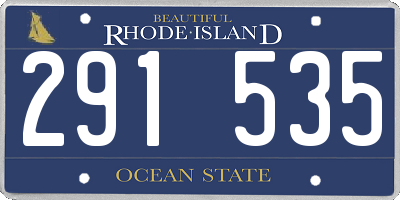 RI license plate 291535