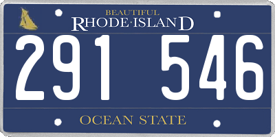 RI license plate 291546