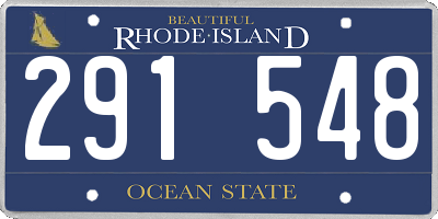 RI license plate 291548