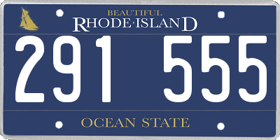 RI license plate 291555