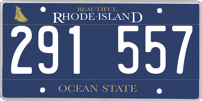 RI license plate 291557