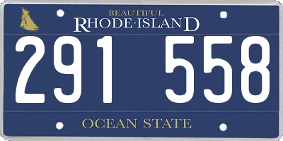 RI license plate 291558