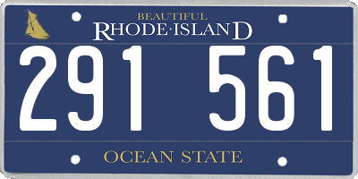 RI license plate 291561