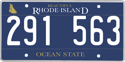 RI license plate 291563