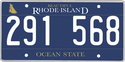 RI license plate 291568