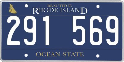 RI license plate 291569