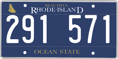 RI license plate 291571