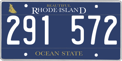 RI license plate 291572