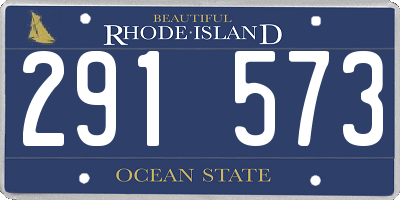 RI license plate 291573