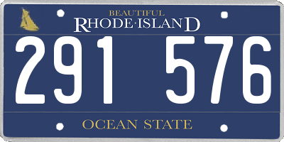 RI license plate 291576