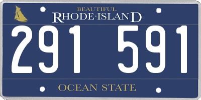 RI license plate 291591