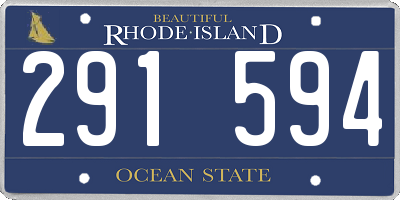 RI license plate 291594