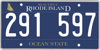 RI license plate 291597