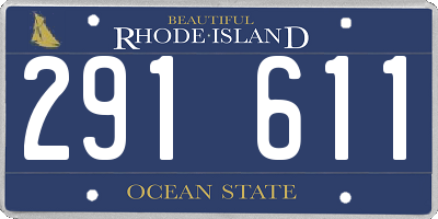 RI license plate 291611