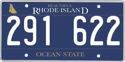 RI license plate 291622