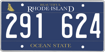 RI license plate 291624