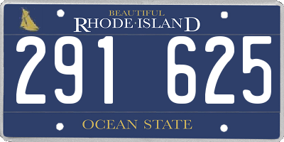 RI license plate 291625