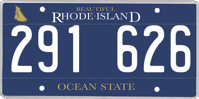 RI license plate 291626
