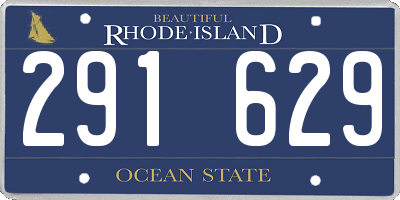 RI license plate 291629