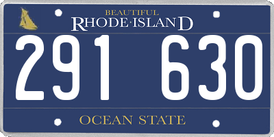 RI license plate 291630