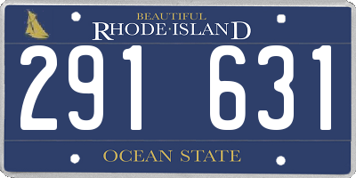 RI license plate 291631