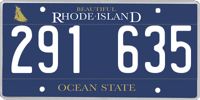RI license plate 291635