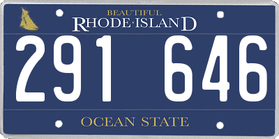 RI license plate 291646