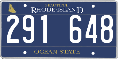 RI license plate 291648