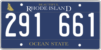 RI license plate 291661