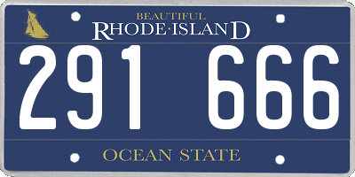 RI license plate 291666