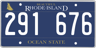 RI license plate 291676